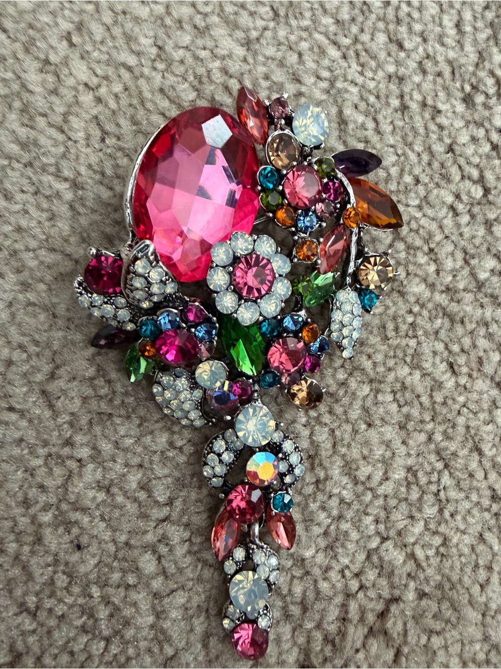 NWOT Aratta Silent Journey- Jewel Floral Pin- Multi- Color - Picture 7 of 13